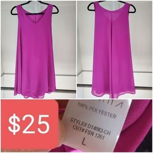 Women's dress in magenta, size large
